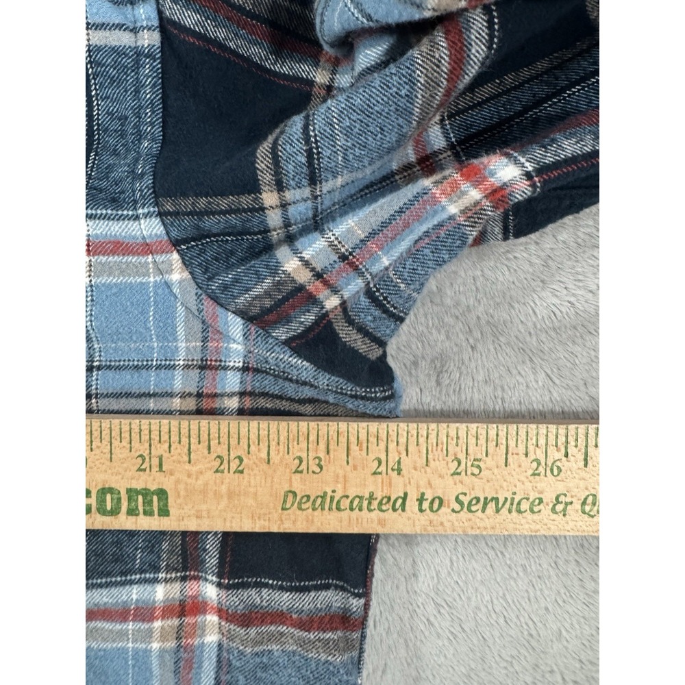 Red Head Shirt Jacket Mens L Tall Flannel Shacket Soft Comfort Western Red Blue‎ - Picture 9 of 11